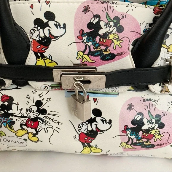 Disney Mickey Mouse Minnie Comic Strip Locket Handbag - Picture 3 of 8